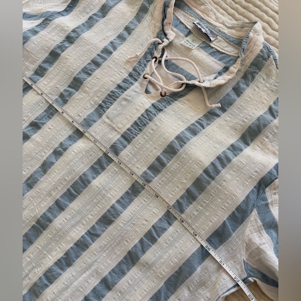 Grimani Greek Made Striped Gauzy Tunic Shirt Women’s Large - Picture 7 of 9